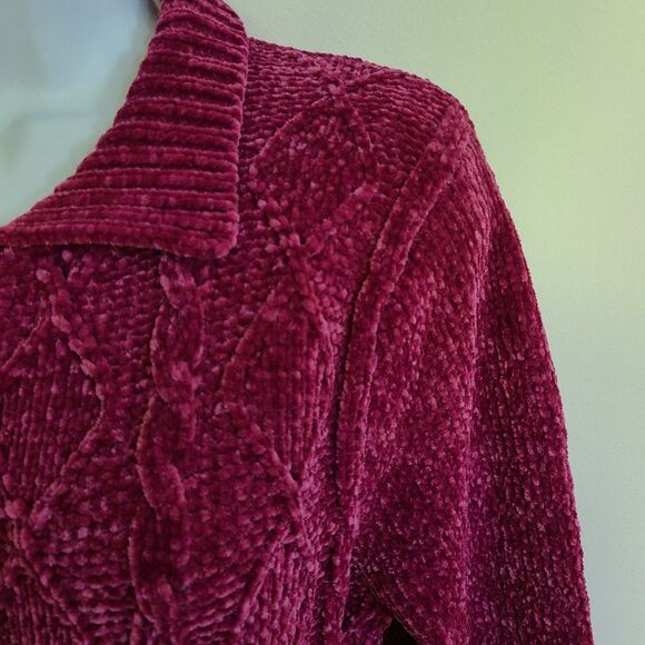 Bon Worth Women's Chenille Full Zip Cardigan Sweater Jacket Size XSP (XS Petite) - Picture 4 of 16